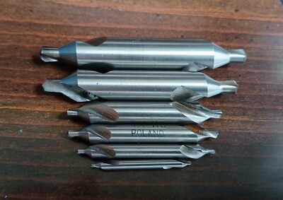 Various Six Piece Center Drill Bit Set - # 6,5,4,3,2,1