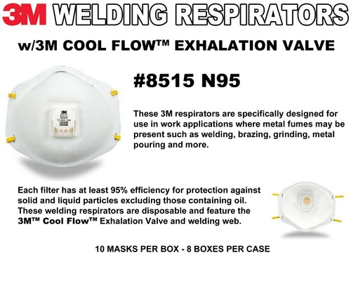 Máscaras respiratorias desechables para soldadura de partículas 3M 8515 N95 con válvula de exhalación - Imagen 3 de 3