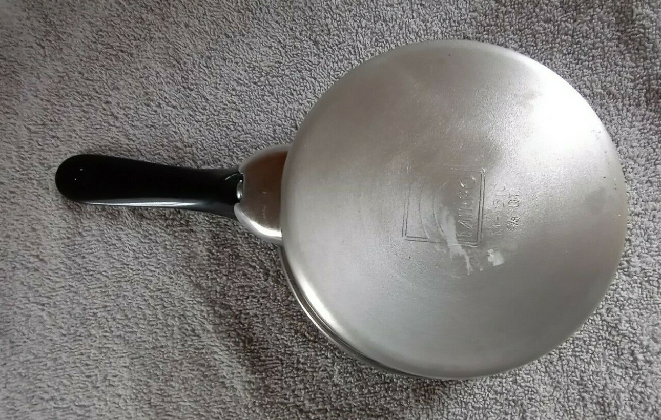 Vtg NOS Mirro 2 Cup Saucepan New Measurements on Side Aluminum Pan M