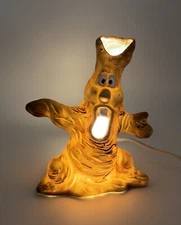 Vintage 1980's-Byron Molds Hobbyist Hand Painted Ceramic Spooky Tree Light-(H)