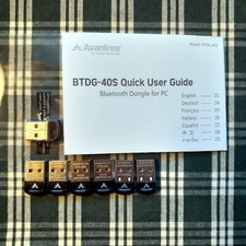 Avantree Bluetooth USB Adapter/Dongle For Windows 10 Wireless Black BTDG 40S 