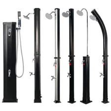 4.8/5.3/9.3 Gallon Outdoor Solar Heating Shower Adjustable Shower Head with Base