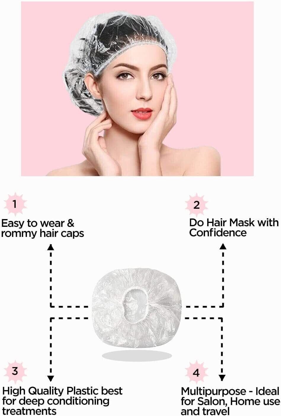 Disposable Shower Bath Caps Hat Waterproof Clear Hair UK Seller Free Delivery eBay