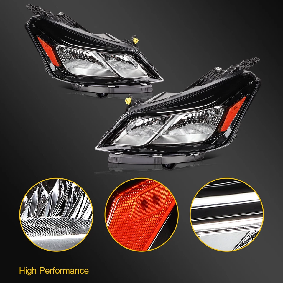 For 2013-2017 Chevy Traverse LS LT LTZ 3.6L Headlight Assembly Black Housing L+R Foto 2 de 4