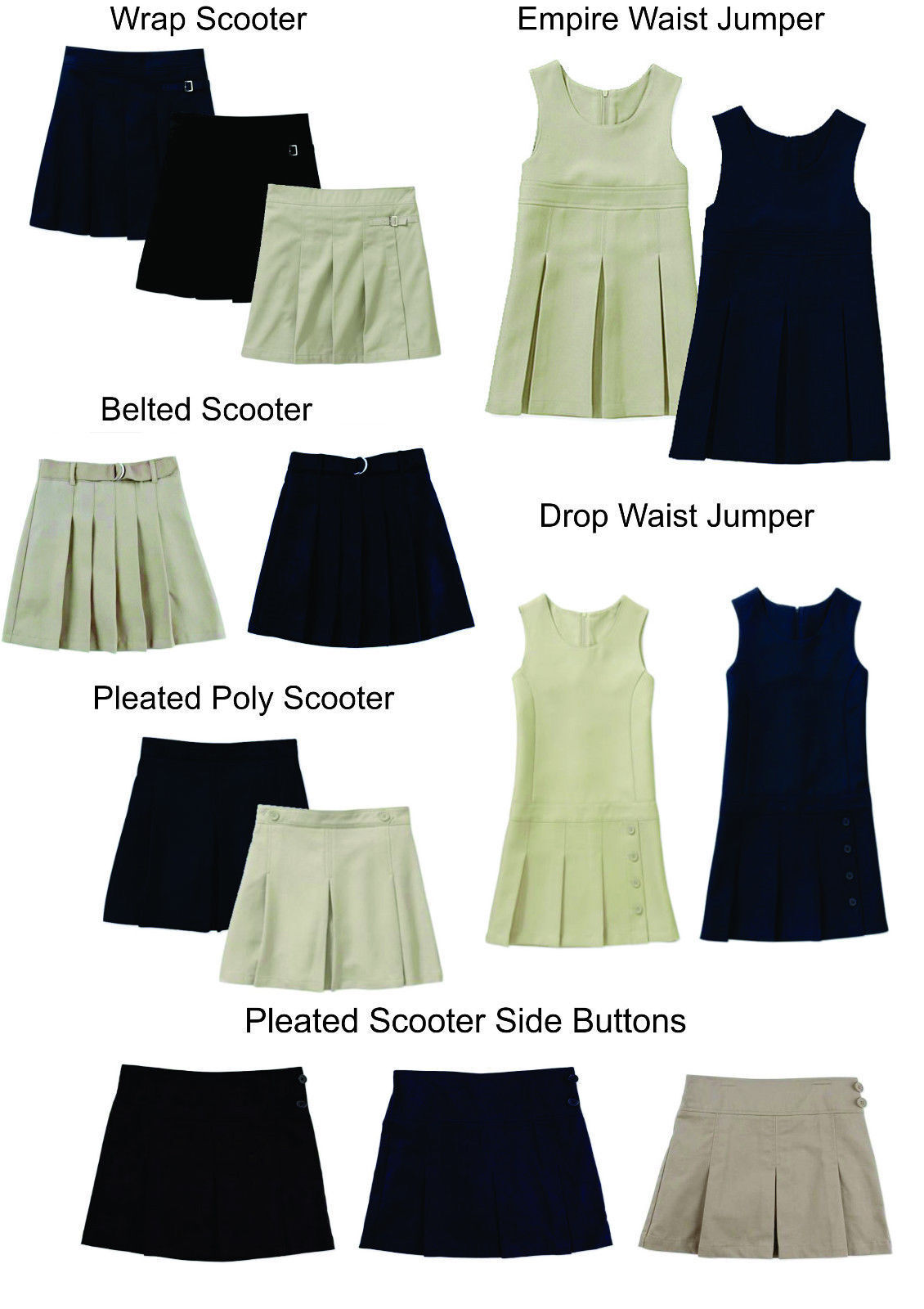 Girls skirt or jumper George Uniform 12 Khaki Navy 8 Blue Popular Atlanta Mall 6