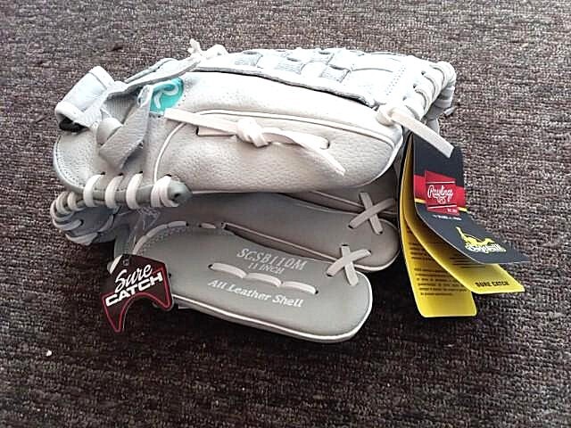 Rawlings Sure Catch Series Glove, Teal/Grey/White, Right Hand Throw