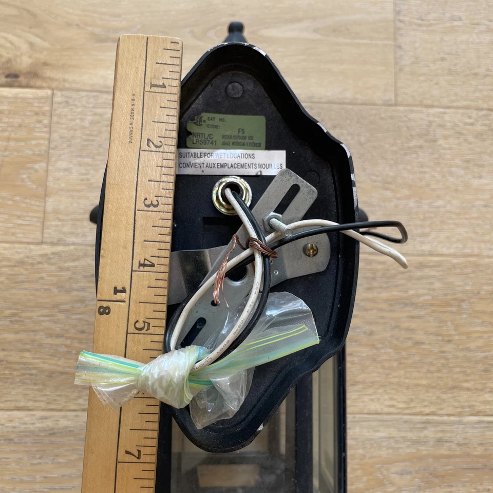 Linterna de pared exterior vintage negra F5 acero resistente comercial Foto 4 de 4