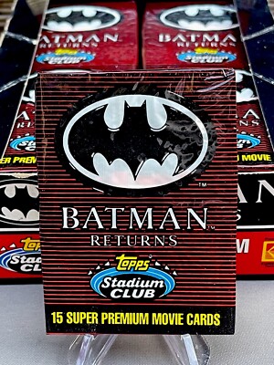 1991 TOPPS STADIUM CLUB DC BATMAN RETURNS Hit Movie   PACK 15 Cards OVP IMPORT!