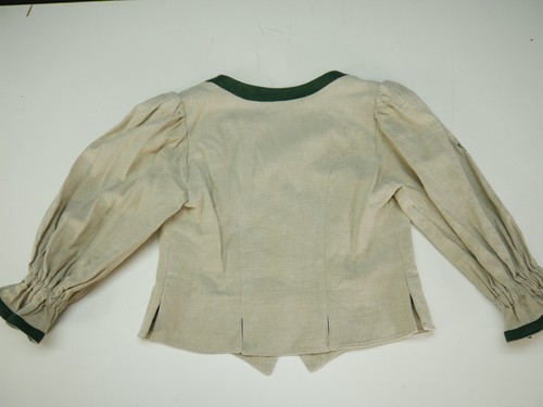 Trachtenmieder beige Alphorn Mieder mit Stickerei und Rüsche Corsage Gr.44 - Bild 4 von 5