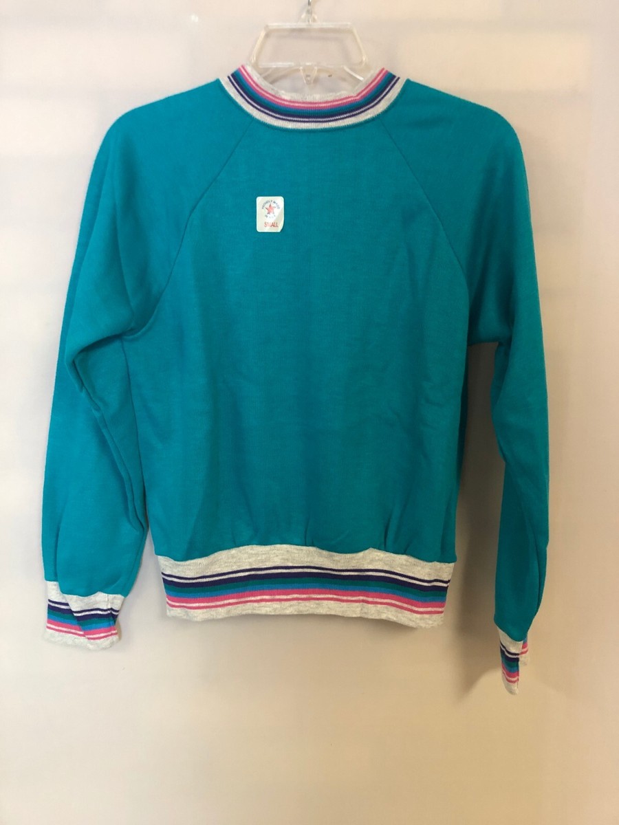 Vintage Bassett Walker Raglan Sweatshirt Size Small Aqua Vintage Bassett Walker Raglan Sweatshirt Size Small Aqua