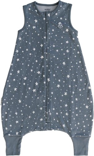 Soft Merino Wool Toddler Sleep Sack with Feet - For 18-36 Months, Star Gray - Picture 3 of 11