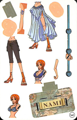 One Piece Puzzle Card Joybox 3D Character Figure Volume 1 No 3 Nami Cat Burglar