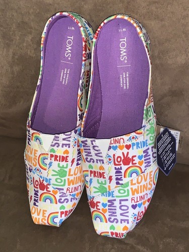 Toms Womens Alpargatas Gay Pride Multi Wins Print Sz NWT | eBay