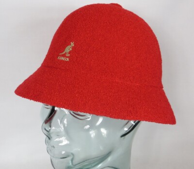 Original KANGOL BERMUDA CASUAL Bucket Hat Bobby rot Sommer Hut Mütze NEU