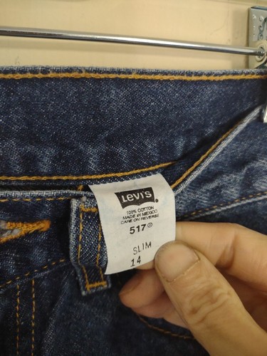 Vintage Y2K 517 Levi’s Denim Blue Girl's Flare leg Size 14 Cotton - Picture 2 of 6