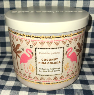 ALL NEW Coconut Pina Colada 3-Wick Candle 25-45 burn hours Bath & Body Works
