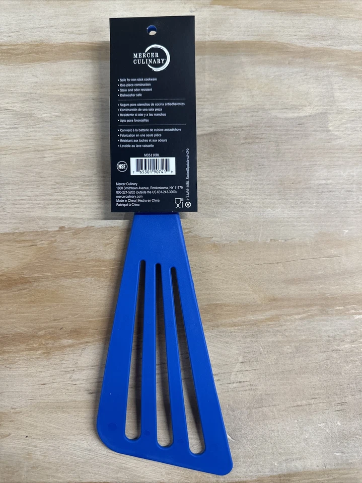 Mercer Culinary Hell's Tools High-Heat 12" Slotted Spatula | Blue - Image 2 of 2