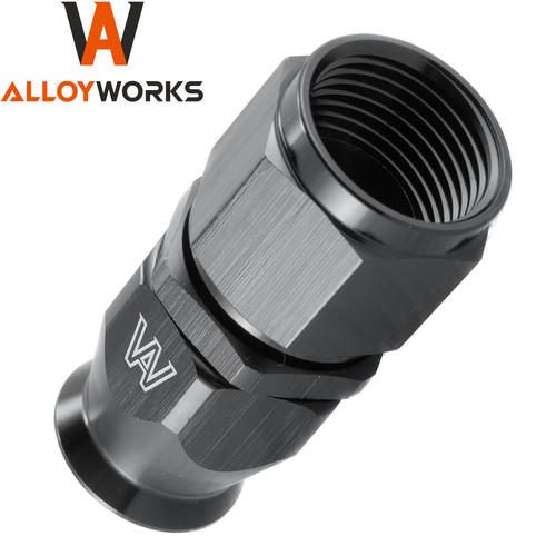 ALLOYWORKS -8AN 1/2" Tubo a Hembra -8 AN Adaptador Negro Compresión - Imagen 1 de 6