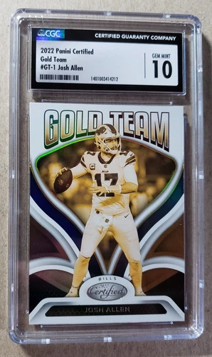 2022 Panini Certified Gold Team Josh Allen CGC 10 Buffalo Bills #GT-1