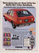 Original 1977 Mazda GLC Deluxe Great Little Car Hatchback Vintage Print Ad