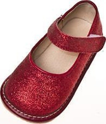 red leather mary janes