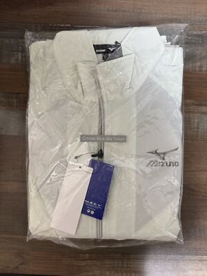 MIZUNO Golf Rain Jacket & Pants Set Ventilation Light Gray Men