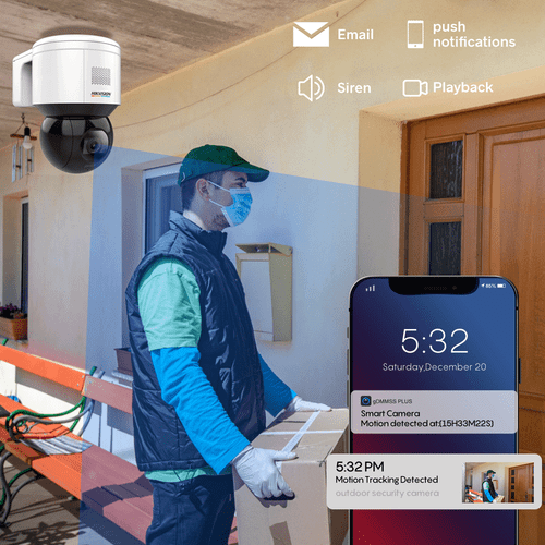 HIKVISION DS-2DE3A400BW-DE(T5) 3-inch 4MP ColorVu Mini PT Dome Security Camera - Picture 5 of 9