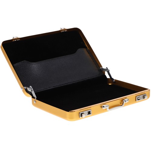 Metal Business Card Holder Desk Visiting Cards Case Man Briefcase Portable