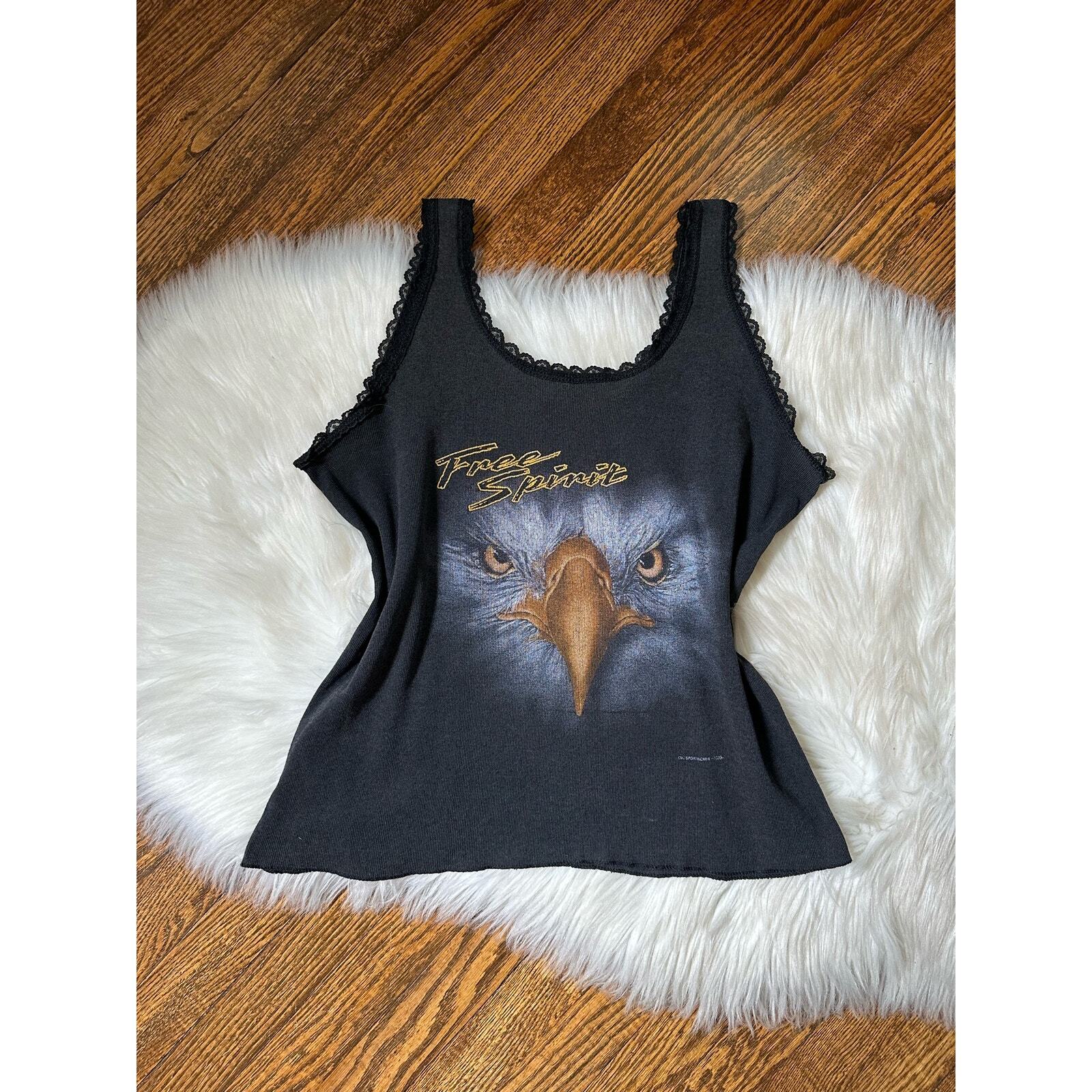 Rare Vintage 90s 3D Emblem Free Spirit Eagle Tank
