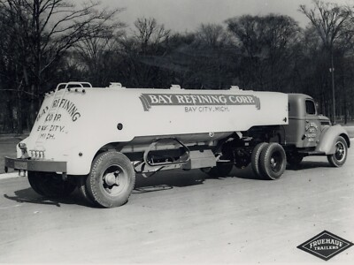 #ad Ford Trucks NEW METAL SIGN: Bay Refining Co. Gas Tanker Bay City Michigan $21.88