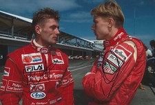 Mika Häkkinen & Jos Verstappen Autogramme signed 20x30 cm Bild