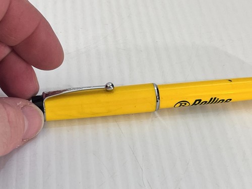 Vintage Parker Yellow Big Red Ballpoint Pen Ball Rollins Advertising Works - 第 3/5 張圖片