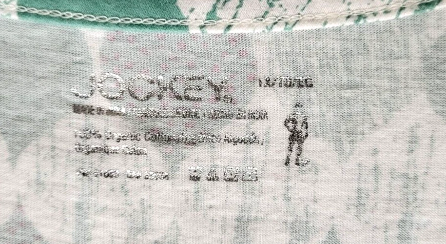 Jockey Women's 1X Multicolor Bohemian 100% Organic Cotton Tassel Tie Sleep Shirt - Image 4 of 4