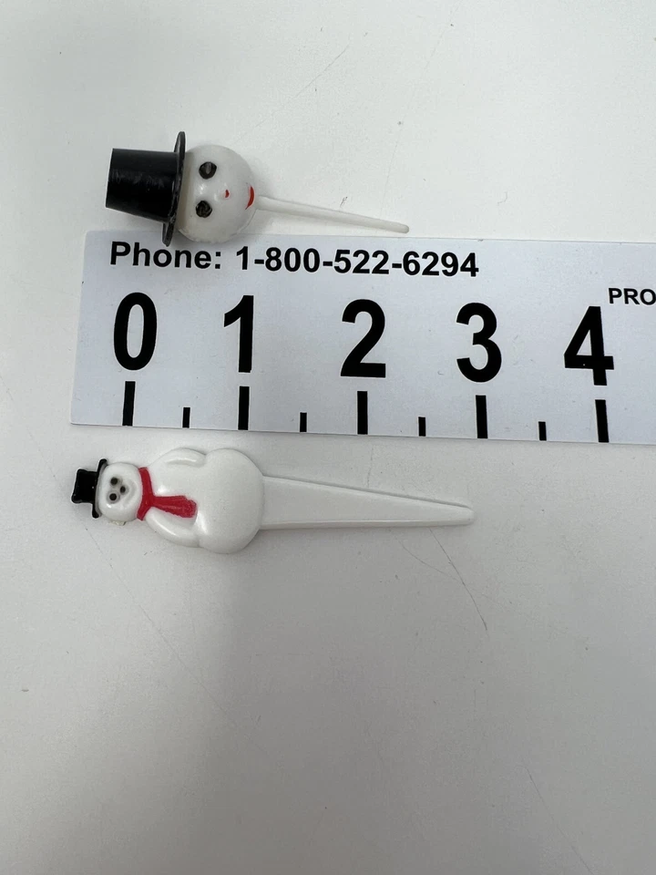 28 selecciones florales vintage de plástico para cupcakes muñeco de nieve de Navidad Foto 2 de 4