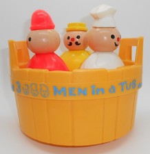 Vintage Fisher Price 142 Rub A Dub Three 3 Men in a Tub Plastic Bath Toy