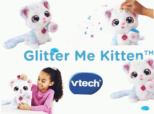 VTech Glitter Me Kitten Talking Sounds Lights Interactive Toy Plush Cat