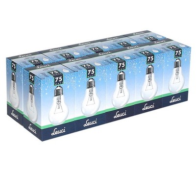 10 x Leuci Glühbirne 75W E27 klar Glühlampe 75 Watt Glühbirnen warmweiß dimmbar
