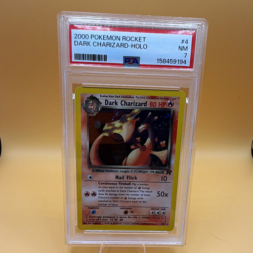 2000 Pokemon Team Rocket Dark Charizard Holo PSA 7 4/82