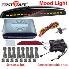 Front and Rear Parking Sensor Kit Backup Monitor Detector Assistant 6 8 Sensor