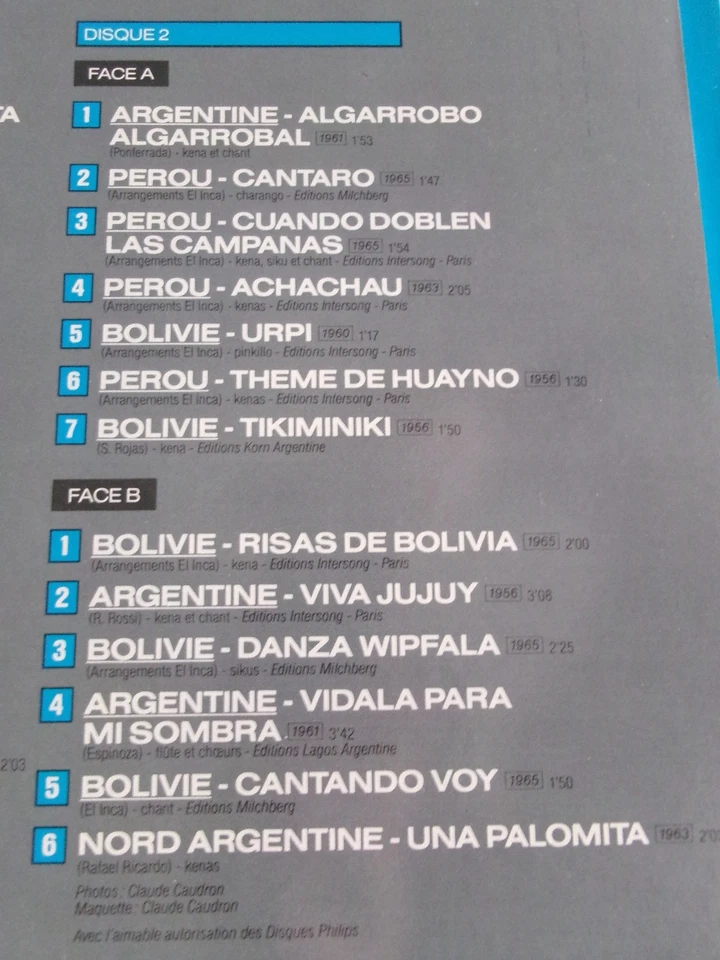 33t Los Incas , double disque TBE - Photo 4/4