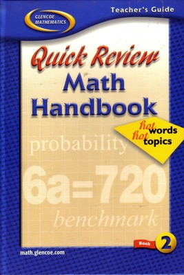 Glencoe Mathematics: Quick Review Math Handbook- Teacher's Guide, Book 2