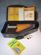 Vintage ChromaHarp Harp Autoharp with Case Instruction Book  4 Music Books