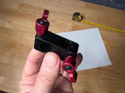 15mm Rod - 90 degree Clamp - Red Locking Handles