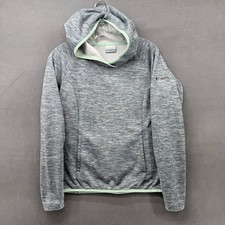 Columbia Sportswear Heathered Fleece Hoodie Sweatshirt Women's S Gray Mint
