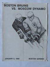 Game program Boston Bruins vs Moscow Dynamo, January 6, 1986. Superseries-86