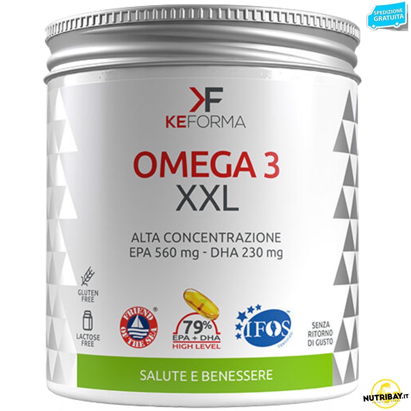 Keforma Omega 3 XXL 79 % - 240 perle Omega 3 alta concentrazione