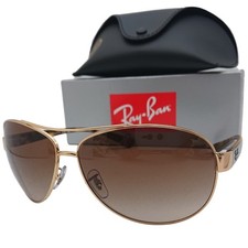 New Ray-Ban RB3386 001/13 Aviator Sunglasses Gold Brown Gradient Lens Full Set