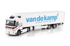 Volvo FH aero globetrotter XL box trailer "Van de Kamp" WSI truck models 1:50