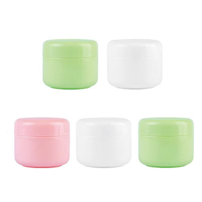 5 Stück leere Kosmetik Probentöpfe Kunststoffglas Creme Make-up 20,50g Reisebehälter
