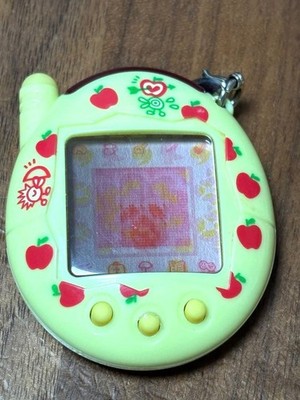 Bandai Tamagotchi Plus Keitai Kai Two Apple Sorbet Red Tested Japan